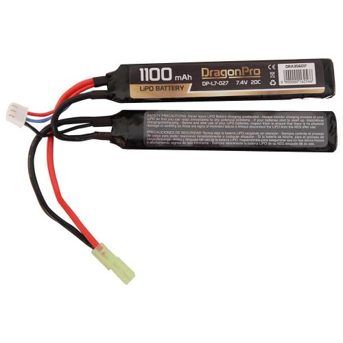 DRAGONPRO DP-L7-027 7.4V 1100mAh 20C LiPO (1+1) 103x20x6mm